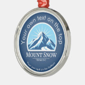 Mount Snow Vermont ski vacation medal メタルオーナメント (左)
