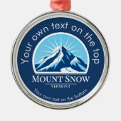 Mount Snow Vermont ski vacation medal メタルオーナメント (正面)