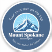 Mount Spokane Washington ski resort vacation  シール (正面)