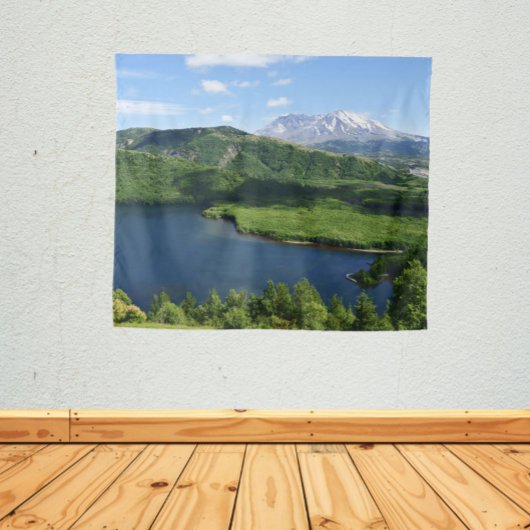 Mount St Helens Coldwater Lake Scenic Landscape タペストリー