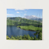 Mount St Helens Coldwater Lake Scenic Landscape タペストリー (正面(横))