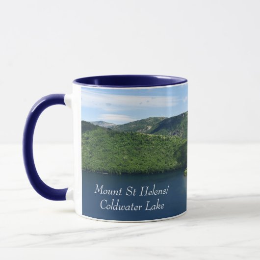 Mount St Helens Coldwater Lake Scenic Landscape マグカップ (左)