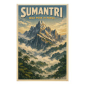 Mount Sumantri, Indonesia, in a classic retro ポスター (正面)