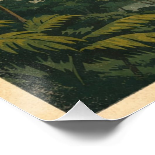 Mount Sumantri, Indonesia, in a classic retro ポスター (コーナー)