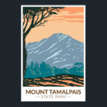 Mount Tamalpais State Park California Vintage ポスター<br><div class="desc">Mount Tamalpais State Park vector artwork design. Much of Mount Tamalpais is protected within public lands such as Mount Tamalpais State Park.</div>