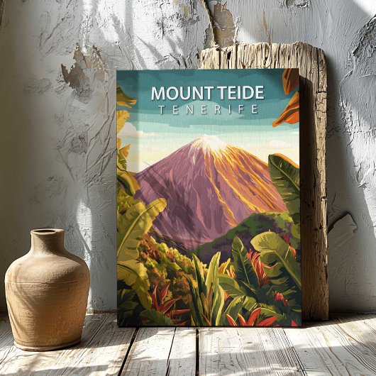 Mount Teide Tenerife Canvas Print Travel Poster  キャンバスプリント