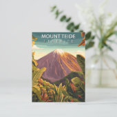 Mount Teide Tenerife Vintage Travel ポストカード (スタンド正面)