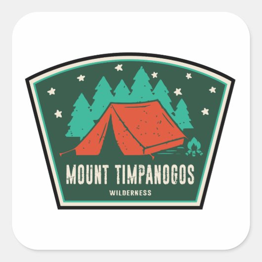 Mount Timpanogos Wilderness Utah Camping スクエアシール (正面)