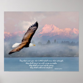 Mount Up With Wings Like Eagles Fine Art Blank ポスター