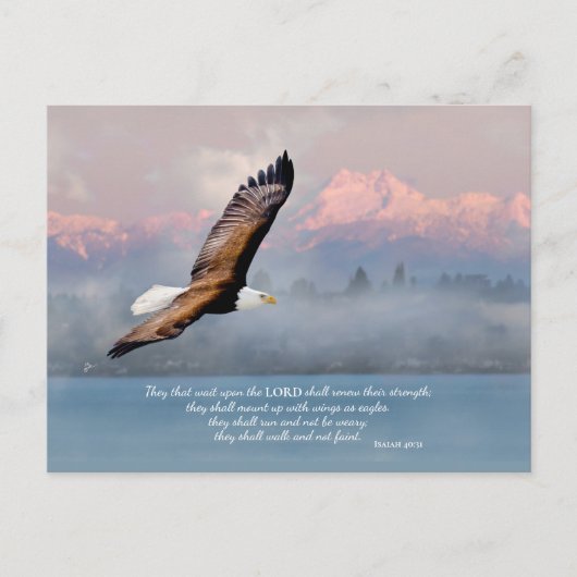 Mount Up With Wings Like Eagles Fine Art Blank ポストカード (正面)