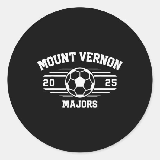 Mount Vernon Majors Soccer Ball 2025  ラウンドシール (正面)