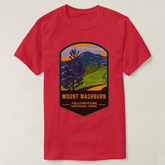 Mount Washburn Yellowstone National Park Tシャツ (デザイン正面)