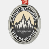 Mount Washington Mountain Landscape Souvenir メタルオーナメント (左)