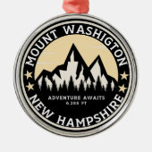 Mount Washington Mountain Landscape Souvenir メタルオーナメント (正面)
