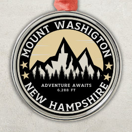 Mount Washington Mountain Landscape Souvenir メタルオーナメント