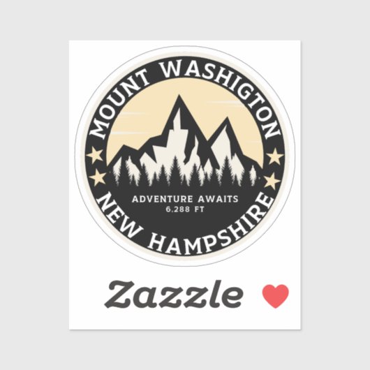 Mount Washington Mountain Souvenir Mount Washingto シール (シート)