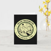Mount Washington New Hampshire Hiking Skiing Retro カード (黄色い花)