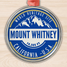 Mount Whitney: A Crown of California’s Sierra Neva メタルオーナメント