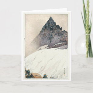 Mount Yari, Hiroshi Yoshida, Woodcut カード
