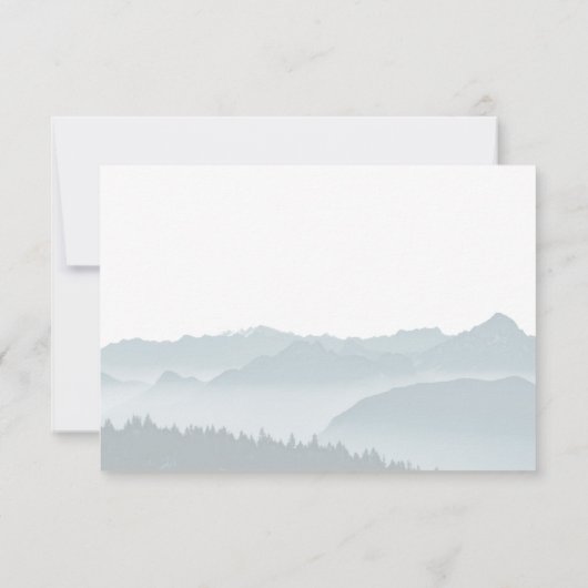 Mountainのメ結婚ニューのオンライン返信カード 招待状 (裏面)