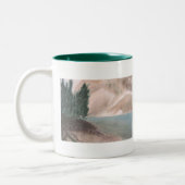 mountain湖の平静のマグ ツートーンマグカップ (左)