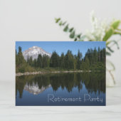 mountain湖の退職のパーティの招待状 招待状 (スタンド正面)