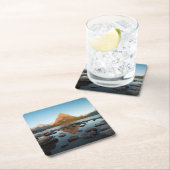 mountain湖|のグレーシャー国立公園 スクエアペーパーコースター (インサイチュ)