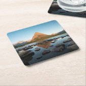 mountain湖|のグレーシャー国立公園 スクエアペーパーコースター (アングル)