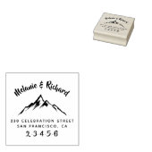 Mountain | カスタム ウェディング 名前と返信先住所 ラバースタンプ (押印)