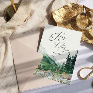 Mountain 彼の結婚の誓い 思い出のカード カード