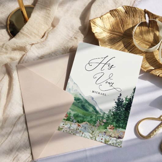 Mountain | 彼の結婚の誓い 思い出のカード カード