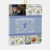 Mountain Adventure Birth Stats Christmas Ornament セラミックオーナメント (右)