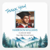 Mountain Adventure Grad Party スクエアシール (正面)