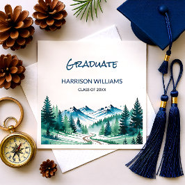 Mountain Adventure Grad Party Decor スタンダードカクテルナプキン