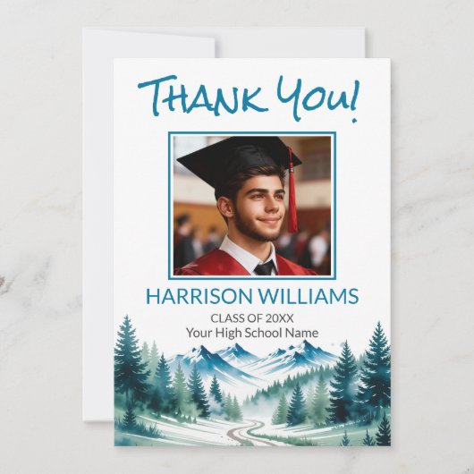 Mountain Adventure Graduation  サンキューカード (正面)