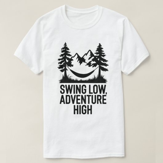 Mountain Adventure Hammock Outdoors Nature Quote Tシャツ (デザイン正面)