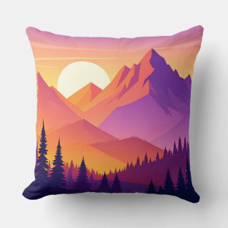 Mountain Adventure Pillow - Hiking Outdoor Nature  クッション