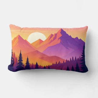 Mountain Adventure Pillow - Hiking Outdoor Nature  ランバークッション