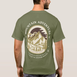 Mountain Adventure T-Shirt – Retro Outdoor Hiking  Tシャツ