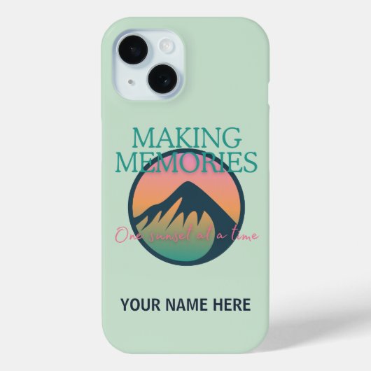 Mountain Adventures Making Memories iPhone 15 カーゼ Case-Mate iPhoneケース (裏面)