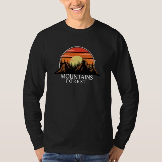 Mountain and Forest Scene 137 Tシャツ (正面)