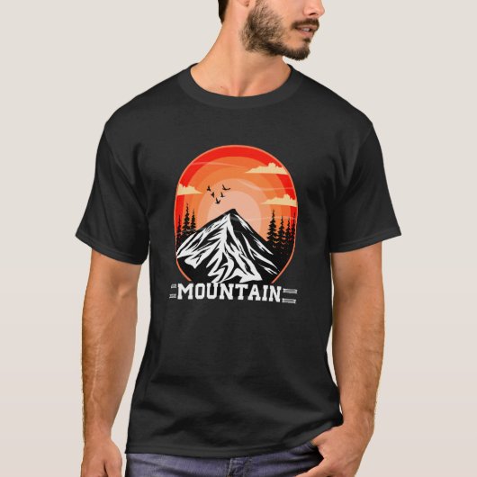 Mountain and Forest Scene  74 Tシャツ (正面)