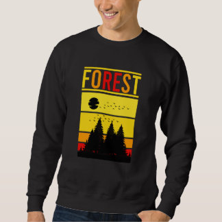Mountain and Forest Scene Silhouette  48 スウェットシャツ