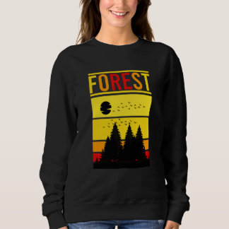 Mountain and Forest Scene Silhouette  48 スウェットシャツ