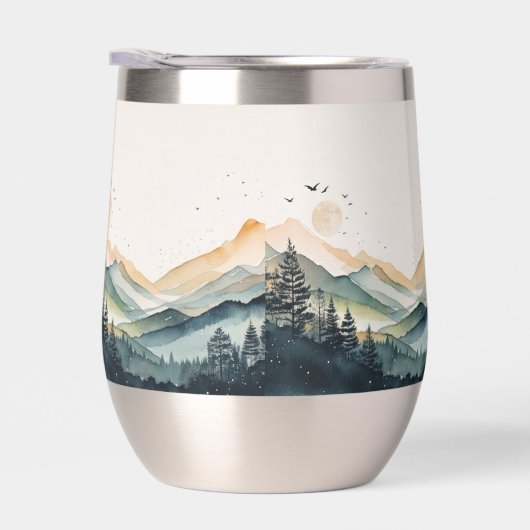 Mountain and Forest Watercolor (右面)