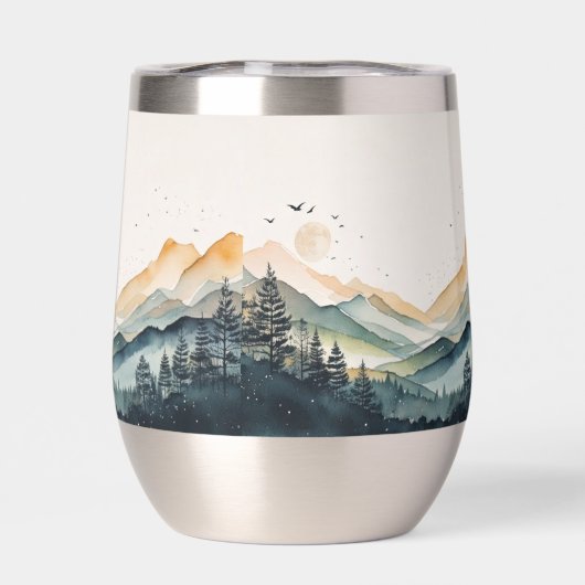 Mountain and Forest Watercolor (背面)