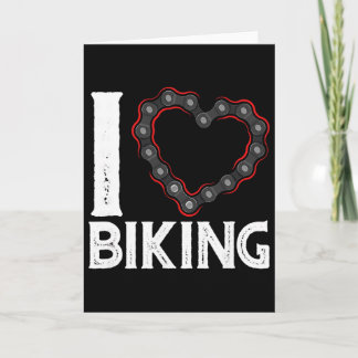 Mountain Bike Cycling Bicycle I Love Biking  カード