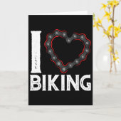 Mountain Bike Cycling Bicycle I Love Biking  カード (黄色い花)