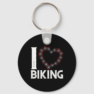 Mountain Bike Cycling Bicycle I Love Biking  キーホルダー