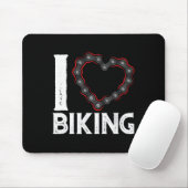 Mountain Bike Cycling Bicycle I Love Biking  マウスパッド (マウス)
